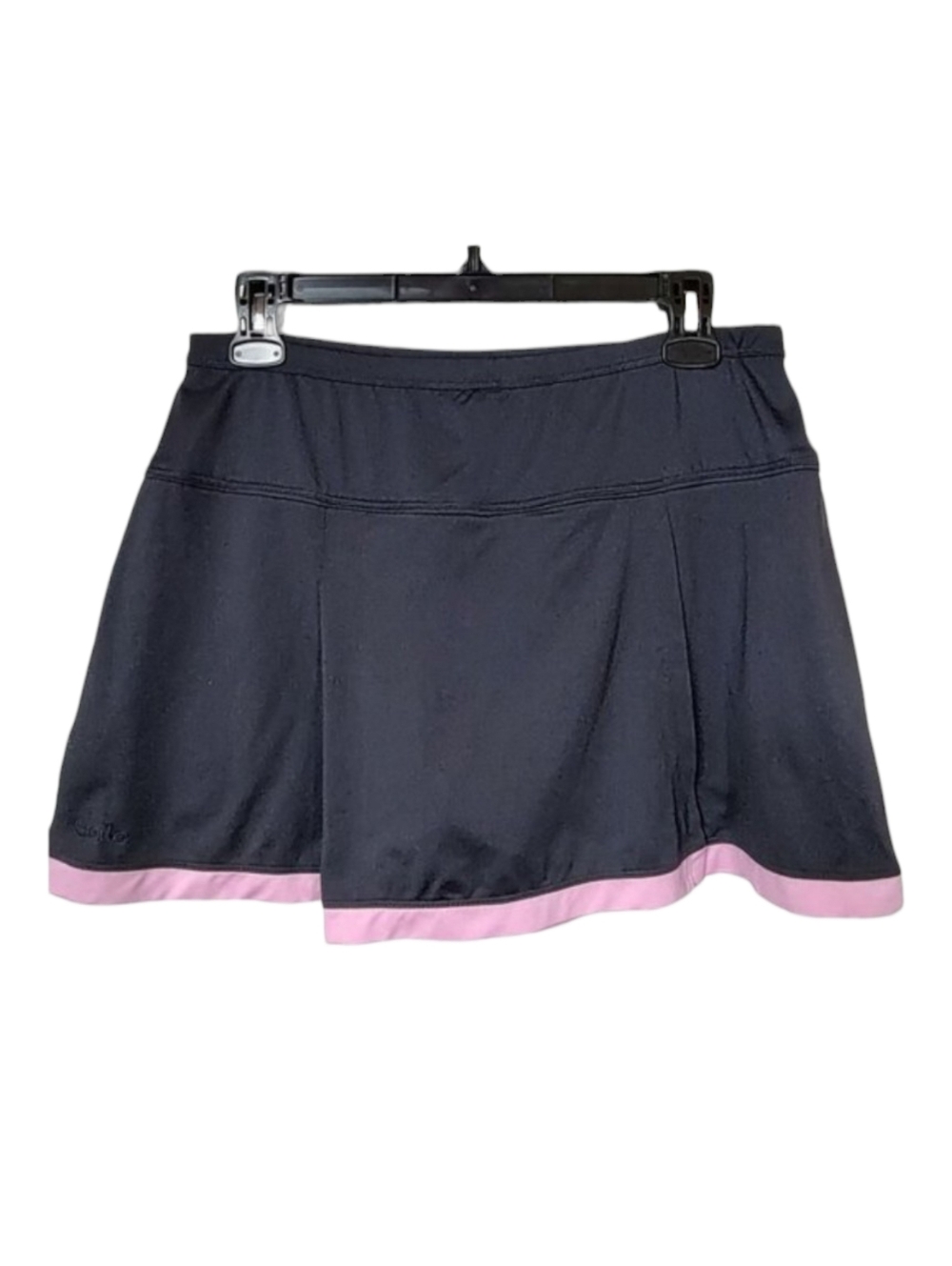 Bolle Womens Gray Golf Tennis Skort Pull On Pink Trim Elastic Waist Size Large